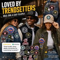 Écussons brodés thermocollants ou à coudre pour équipes sportives de la Pro League, motifs boucleur, étoile, pont, gant métallique
