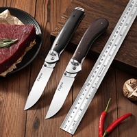 Couteau pliant d'extérieur SBO ZD02, lame 3Cr13 polie miroir, manche en bois de aile de poulet, pour fruits, camping, portable, de poche, 23 cm, garantie 1 an
