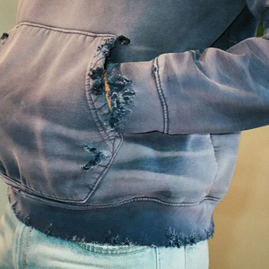 Produzione Personalizzata di Felpe con Cappuccio OEM in Cotone Pesante, Felpe con Effetto Vintage Lavato all'Acido per <span class=keywords><strong>Uomo</strong></span> - Product Image 3