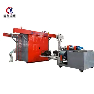 Pvc Product Rotomolding Shuttle Type 2 Arms Plastic Rotomoulding Machine