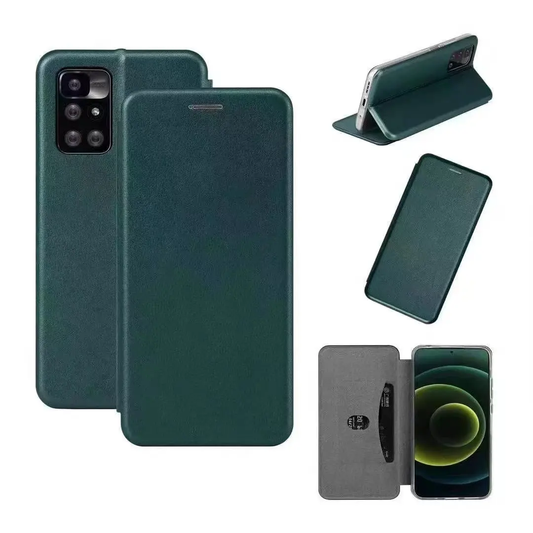 Capa de silicone para celular com porta-cartões e carteira, capa slimbook de couro PU para iPhone 15 14 13 12 Pro Max