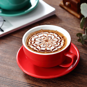 โลโก้ที่กำหนดเองนอร์ดิก200มิลลิลิตรสีขาวพอร์ซเลนถ้วยกาแฟเอสเพรสโซถ้วยและจานรองที่มีโลโก้ - Product Image 6