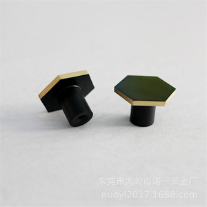 Furniture Handle And <b>Knob</b> Geometric <b>Black</b> Gold Trim Copper Material Minimalist Drawer Cabinet <b>Knob</b> - Product Image 4