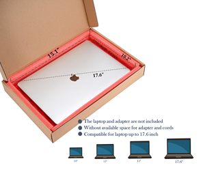 Tùy Chỉnh Máy Tính Xách Tay Kích Thước Màn Hình Kraft Thư Hộp Bao Bì Hộp Với Hấp Thụ Sốc Bọt Cho Máy Tính Xách Tay Bưu Phẩm - Product Image 4
