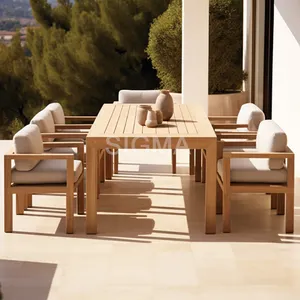 Новое поступление, однотонный обеденный стол из тикового дерева, стул из тикового дерева, уличная деревянная мебель, обеденные столы из тикового дерева