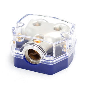 Jauge Porte-fusible stéréo de voiture Auto 1X0 Gauge in / 2 X4 OUT Boîte à fusibles audio Bloc de distribution AGU 3 voies Bloc de distribution d'alimentation - Product Image 5