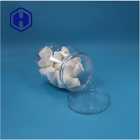 Pot à collation en plastique PET transparent de 855 ml, anti-fuite, sans BPA, de qualité alimentaire, pour bonbons et biscuits, avec couvercle plat