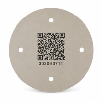 Plaque signalétique en métal pour générateur diesel, en aluminium anodisé, avec code QR et fixation par rivets pour machines et équipements