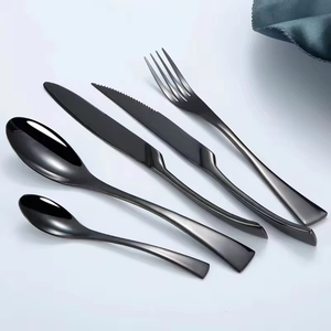 Bán buôn giá rẻ bít tết dao và muỗng nĩa đặt dao kéo thép không gỉ kim loại Bộ đồ ăn vàng Flatware Set cho các sự kiện đám cưới - Product Image 2