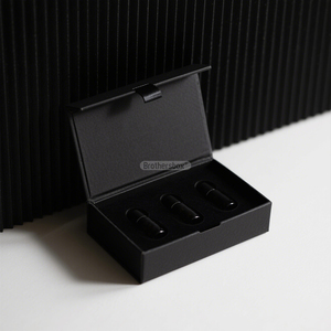 Emballage de soins de la peau de luxe biodégradable au design personnalisé Boîte <span class=keywords><strong>magnétique</strong></span> noire d'<span class=keywords><strong>essence</strong></span> de parfum faite à la main avec insertion en Eva - Product Image 3