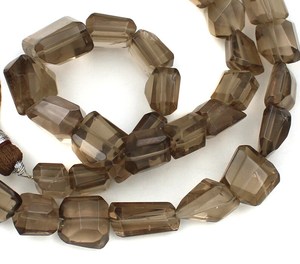 Faceted Smoky Quartz Nugget <b>Beads</b> Natural Gemstone <b>Loose</b> <b>Beads</b> 7x8mm To 10x12mm - Product Image 1