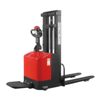 Diskon penumpuk palet listrik penuh ELES15F 1500KG Stacker bertenaga 3M 3.5M 4M penumpuk palet Straddle