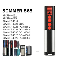 Télécommande de garage SOMMER 868 4020 TX03-868-4 4026 TX03-868-2 4031 TX08-868-4 4025 4035 TX02-868-2 4021 4011 868 MHz