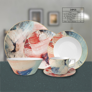 Romántico simple hueso fino porcelana platos de boda <span class=keywords><strong>loza</strong></span> China juegos de cena de lujo <span class=keywords><strong>para</strong></span> bodas - Product Image 6
