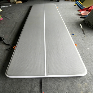 Tapis d'entraînement gonflable gris de haute qualité, longueur personnalisable, tapis d'exercice pour gymnastique, yoga, taekwondo - Product Image 2