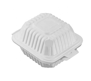 Tiya <span class=keywords><strong>Burger</strong></span> <span class=keywords><strong>Box</strong></span> Fast Food Container Quadrado De Plástico Takeaway Recipientes De Alimento De Microondas Descartáveis Com Tampas - Product Image 1