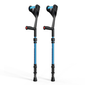 Béquilles de coude Yadecare en alliage d'aluminium, 3 sections, ressorts amortisseurs, pliables, aides à la marche pour la rééducation - Product Image 2