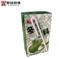 Boîte d'emballage de boisson en carton de papier lait aseptique mince de 2mm 250ML-1000ML dossiers pour briques de boissons énergisantes de jus de thé