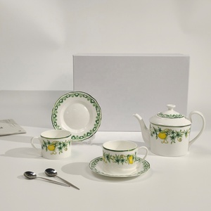Low Price Promotion European Lemon Pattern Bone China <b>Tea</b> Set - Product Image 2