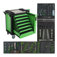 JMST 2026 CE Chariot de rangement robuste en acier inoxydable pour outils de réparation automobile et autres outils à main, Nouveau design, Ensemble de 200 pièces, Outils