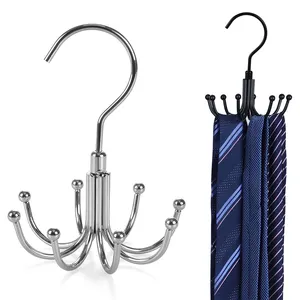 LINDON Neues Design Edelstahl 8 Haken Metall regal Schals Kleider taschen Schuhe Hüte Handtaschen Gürtel Krawatten halter für Schrank