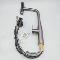 Robinet de cuisine moderne KOARBE en laiton à commande par capteur, douchette extractible 4 modes, finition polie, montage sur plan, monotrou
