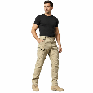 Custom logo Men's Cargo Pants Multi Pocket Workwear Pants Canvas Twill Durable Spring <strong>Summer</strong> Casual Heavy Duty Cargo <strong>Trousers</strong> - Product Image 1