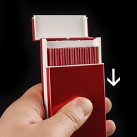 Étui à cigarettes fin pour femmes, lot de 20, disponible en 6 couleurs, compact, tendance, durable, portable, avec logo personnalisé, vente en gros