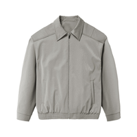 Veste à glissière en cuir texturé de haute qualité Veste en cuir Streetwear homme avec logo personnalisé de créateur vintage