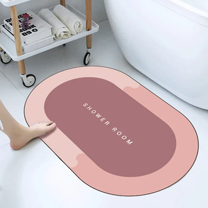 Super Absorbent Bathroom Anti-slip <b>Mat</b> Diatomaceous Earth Bathroom <b>Mat</b> Bathtub Door <b>Mat</b> <b>Shower</b> Easy to Clean Home - Product Image 6