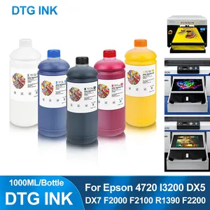 Dtg tinta textil botella de tinta para Epson L800 L805 L1800 R290 1390 1400 R3000 4800 DX5 DX7 impresora DTG