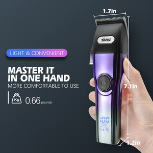 เครื่องตัดผมไฟฟ้าแบบชาร์จได้พร้อมจอแสดงผล LCD กันน้ำสำหรับผู้ชายผู้หญิงใช้ในบ้าน - Product Image 4