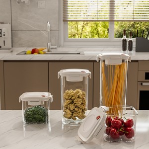 Vacuum Sealed Storage Container Cylinder Moisture Proof Freshness Preservation Kitchen Food Storage Box Clip On Lid - Product Image 2