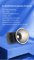 Haute puissance 100W 2500K-6500K RGB COB LED lumière de studio vidéo et de photographie avec construction en métal