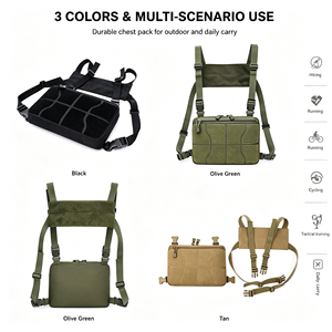<span class=keywords><strong>Mini</strong></span> bolsa táctica portátil ligera para aparejo de pecho con correas de hombro ajustables - Product Image 6