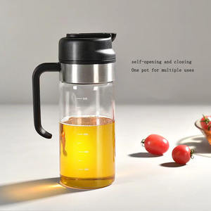 Vetro borosilicato alto 500ml apertura automatica e chiusura bottiglia olio 2 in 1 olio d'oliva - Product Image 5