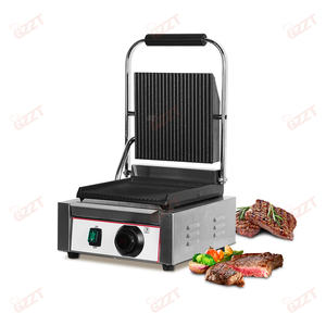 Gril à panini électrique en acier inoxydable pour restaurant, plaque chauffante numérique sans fumée pour <span class=keywords><strong>sandwich</strong></span>, panini, <span class=keywords><strong>poulet</strong></span>, steak, côtelette de porc - Product Image 2