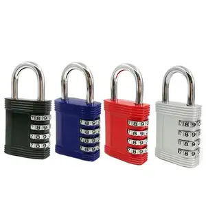 Porta barata Gym Lock 4 Dígitos Segurança Bloqueio Zinc Alloy Slide Card O gembok Cadeado fitness armário cadeado