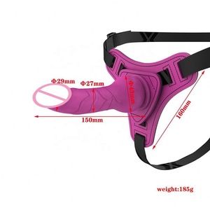 GP Lesbain Juguetes para Adultos Nuevo y Popular Dildo Doble de 15cm de TPE+Cuero Impermeable con Correa para Adultos - Product Image 6