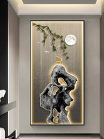 Nouvelle Peinture Murale 3D Originale Effet Cristal pour Porche, Papier Imperméable Écologique, Style Chinois Simple pour Salon