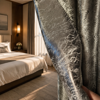 Gorden Insulasi Ramah Lingkungan Ukuran Khusus Terlaris Modern Mewah Anti Cahaya dan Tahan Api untuk Kamar Tidur Hotel Bay Bow