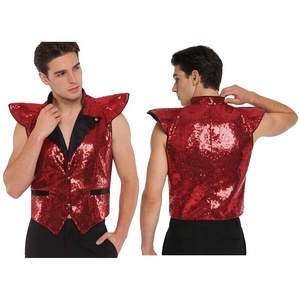 Débardeur de danse latine pour hommes, veste de danse professionnelle pour compétition, danse jazz, pour spectacles sur scène, costume de danse lyrique tendance - Product Image 2