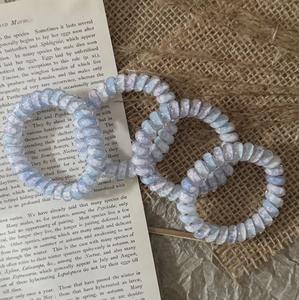 Stile coreano dolce ragazza cravatta per capelli e coda di cavallo corda Versatile rosa arcobaleno cavo del telefono per i bambini per la primavera - Product Image 5