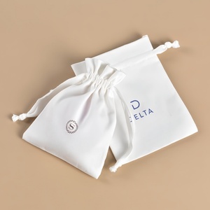 Sac de rangement pour bijoux en coton écologique recyclable personnalisé avec cordon de serrage et poche pour montre, petit sac en tissu, possibilité d'imprimer un logo - Product Image 5