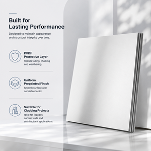 Lámina de Revestimiento de Aleación de Aluminio Moderna, Impermeable, Ligera e Ignífuga para Exteriores con Recubrimiento de PE para Fachadas de Paredes Exteriores - Product Image 3