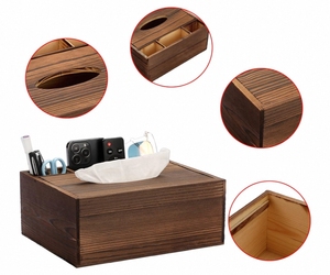 Porte-<span class=keywords><strong>papier</strong></span> <span class=keywords><strong>en</strong></span> bois de noyer personnalisé, boîte à mouchoirs, organisateur de bureau écologique de style campagnard, séparateur de rangement pour la maison - Product Image 4