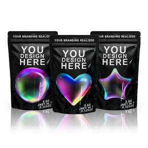 Kustom 3.5g kue puff Chip permen herbal makanan ringan makanan anti bau kemasan dapat dimakan Ziplock berdiri Mylar tas - Product Image 3