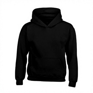 Sweat à capuche surdimensionné personnalisé en peluche respirant, style vintage, couleur unie, pull décontracté d'hiver pour hommes et femmes - Product Image 2