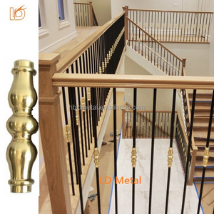 Maniglia in Ottone Elettroplaccato in Alluminio LD per Ringhiera Interna Rotonda in Metallo da 5/8 Pollici (YS-329) - Product Image 2