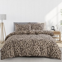 Fabricant direct conception personnalisée léopard zèbre rayure imprimé housse de couette taie d'oreiller ensemble reine taille literie pour la maison en gros